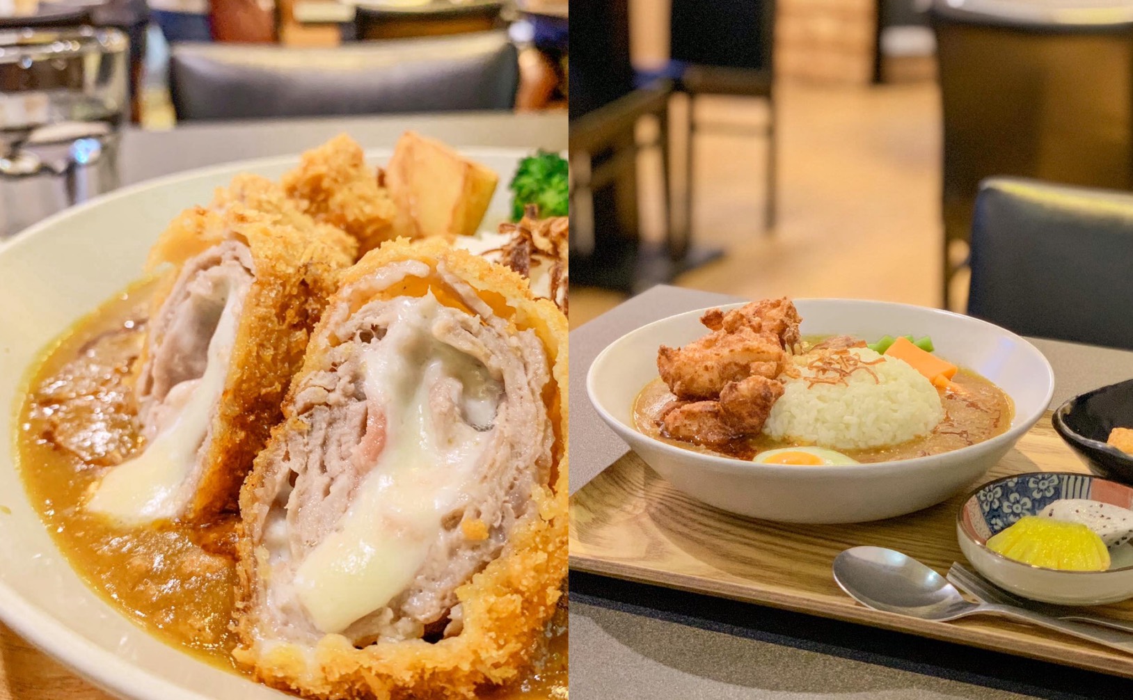 台北車站。羅本家咖哩，食尚玩家推薦的東京職人咖哩，必點千層起司豬排!唐揚雞咖哩汁也超讚