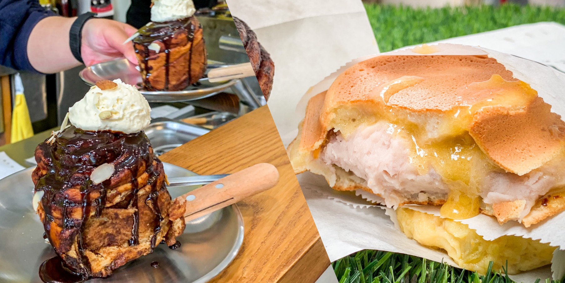 宜蘭。野小孩吃車輪餅配咖啡，隱密礁溪甜點，奶黃芋芋流莎、甜奶油起司地瓜跟肉桂捲