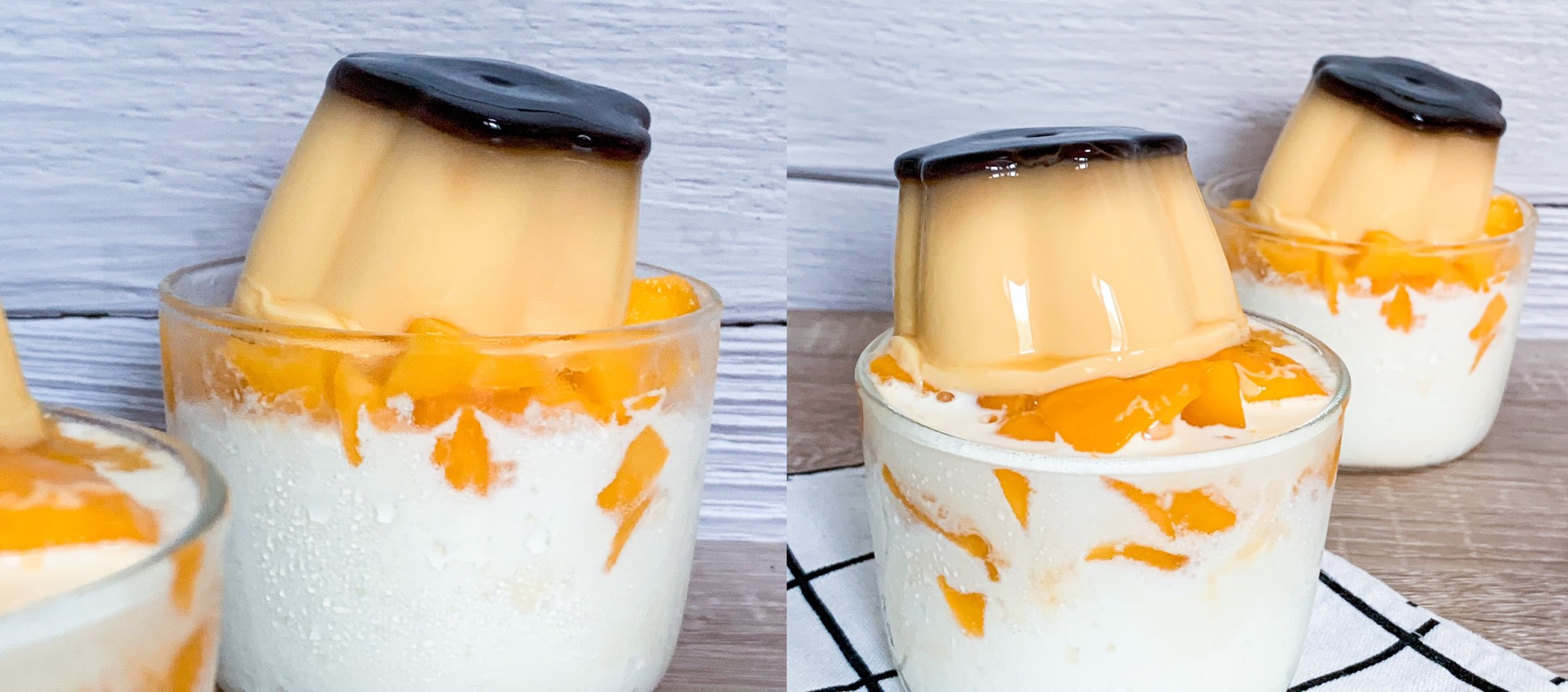 食譜。消暑聖品_布丁芒果雪花冰，三個步驟「敲、切、放」就能立刻享受，小孩都搶著要