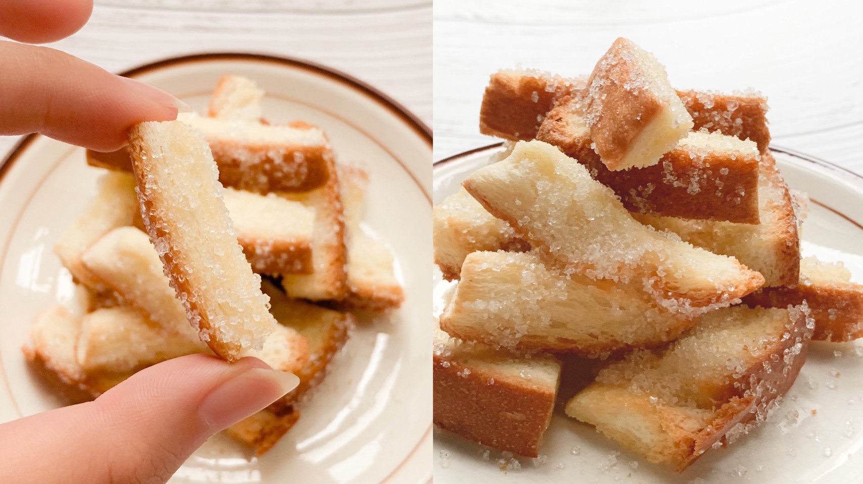 食譜。奶油酥條超簡單! 只要兩種材料，把吐司邊變好吃的魔法! 氣炸鍋懶人料理